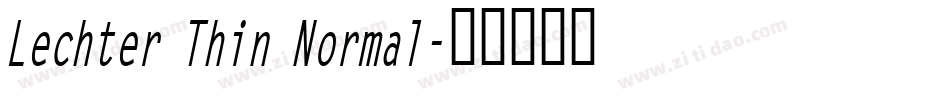 Lechter Thin Normal字体转换